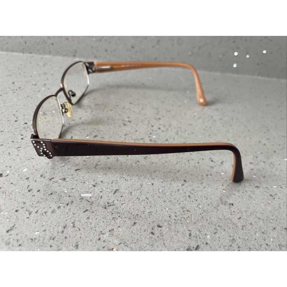 Minimize 55903 BRN 50-18-135 Brown Metal Full Rim Eyeglasses Frames ONLY READ!! - Picture 3 of 12